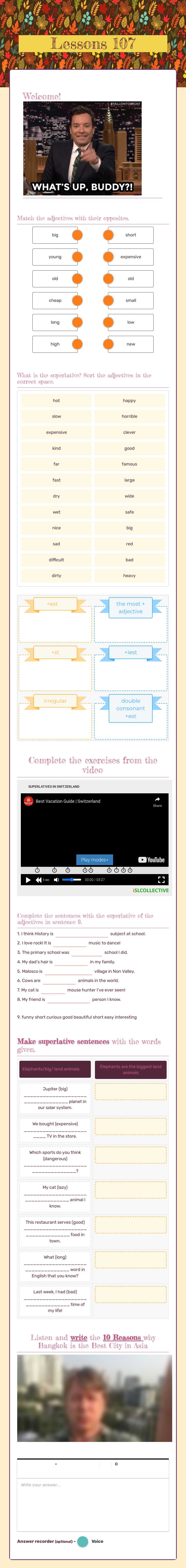 Lessons 107 Grade 8 worksheet preview