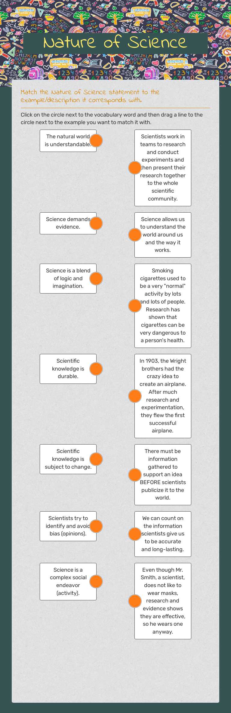 Nature of Science Grade 6 worksheet preview