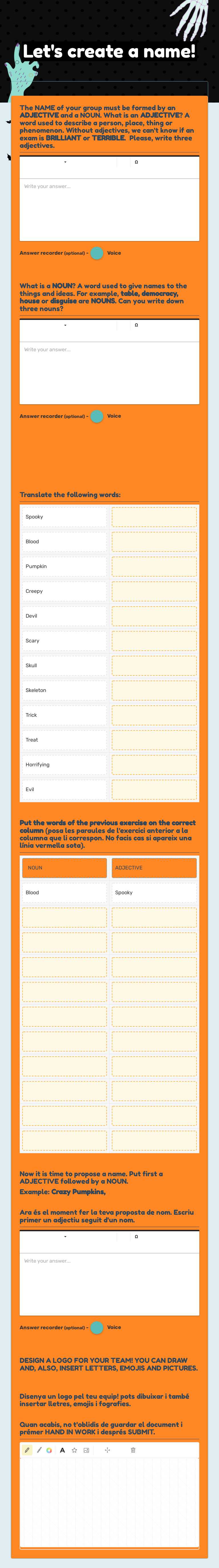 Let's create a name! worksheet preview image