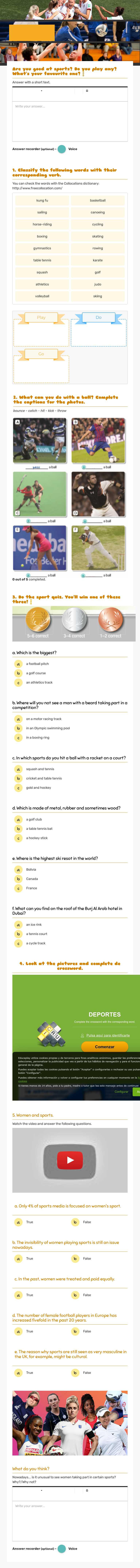 UNIT 2: JUST DO IT! worksheet preview image