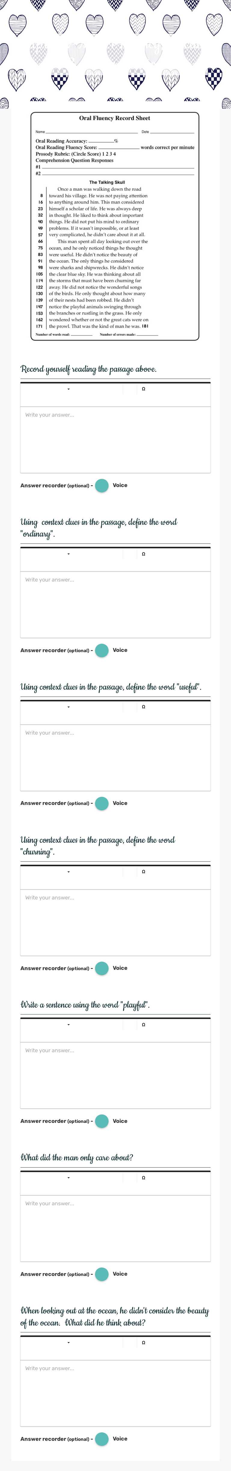 April 27-May 1  Fluency, Vocab & Comprehension Grade 7 worksheet preview