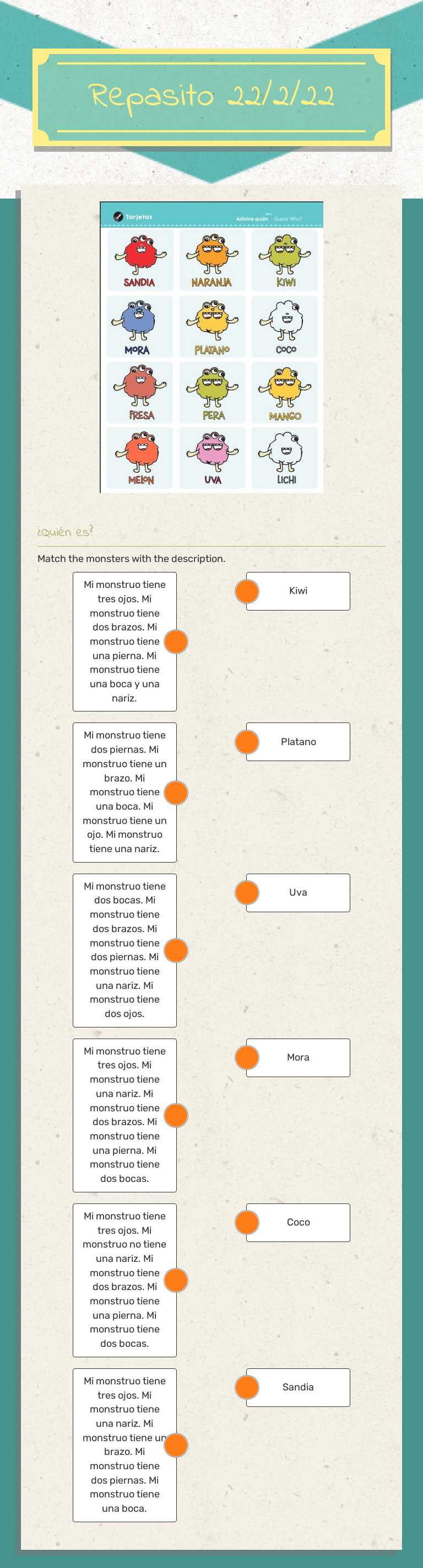 Repasito 22/2/22 Grade 8 worksheet preview
