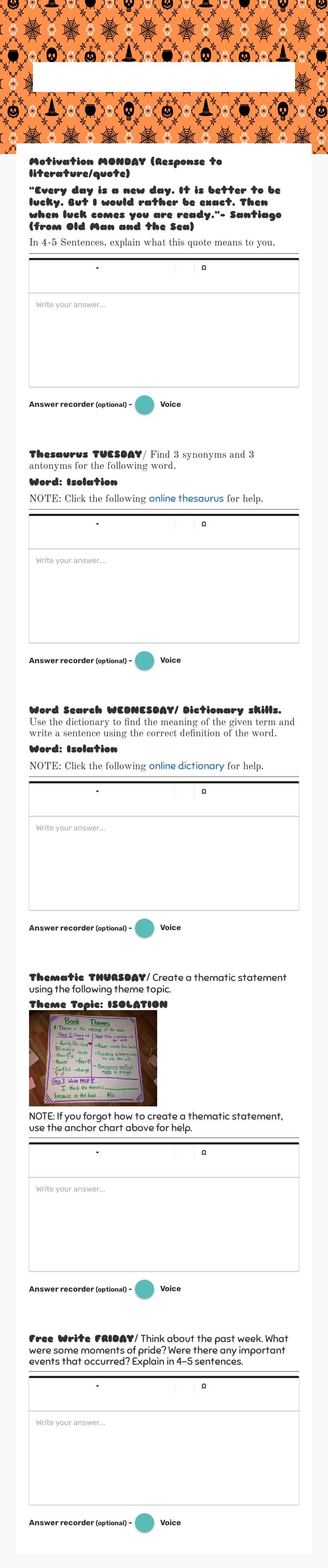 Week 7 DO NOW worksheet preview image