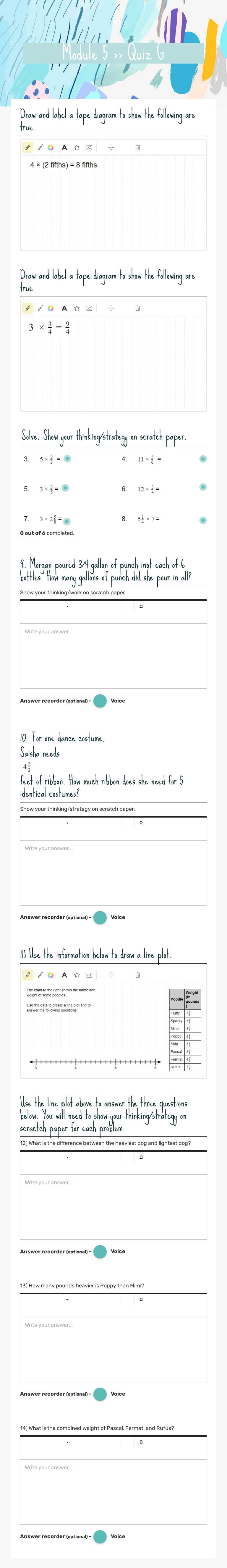 Module 5 >> Quiz G worksheet preview image