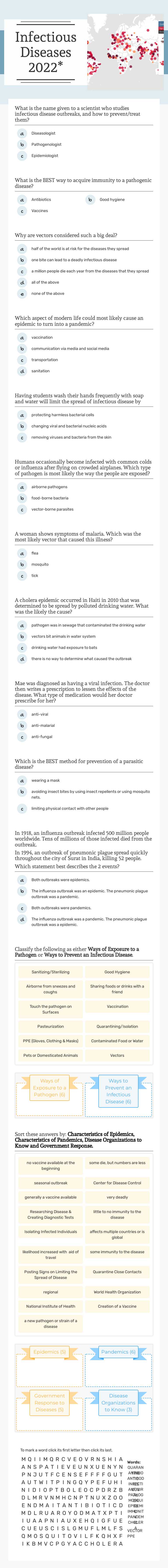 Infectious Diseases 2022* worksheet preview image
