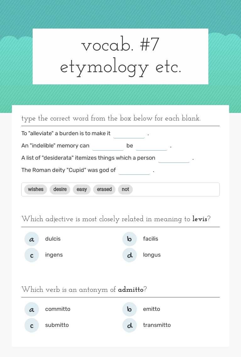 vocab. #7
etymology etc. worksheet preview image