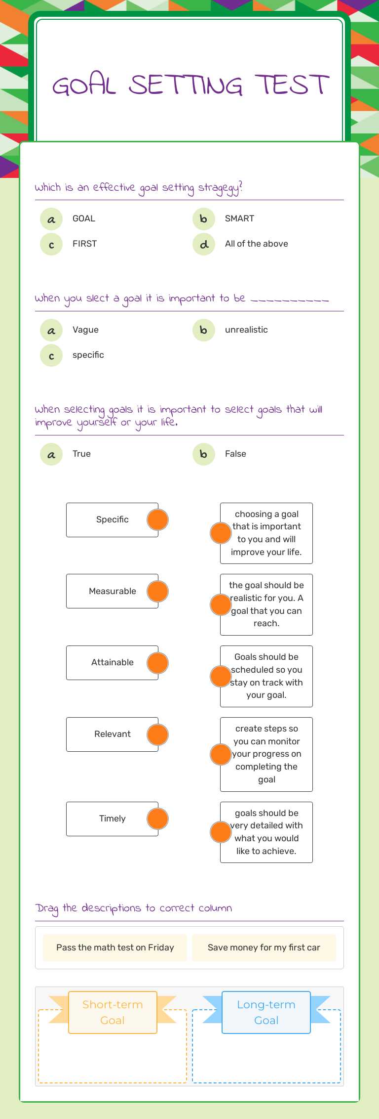 Goal Setting
Test worksheet preview image