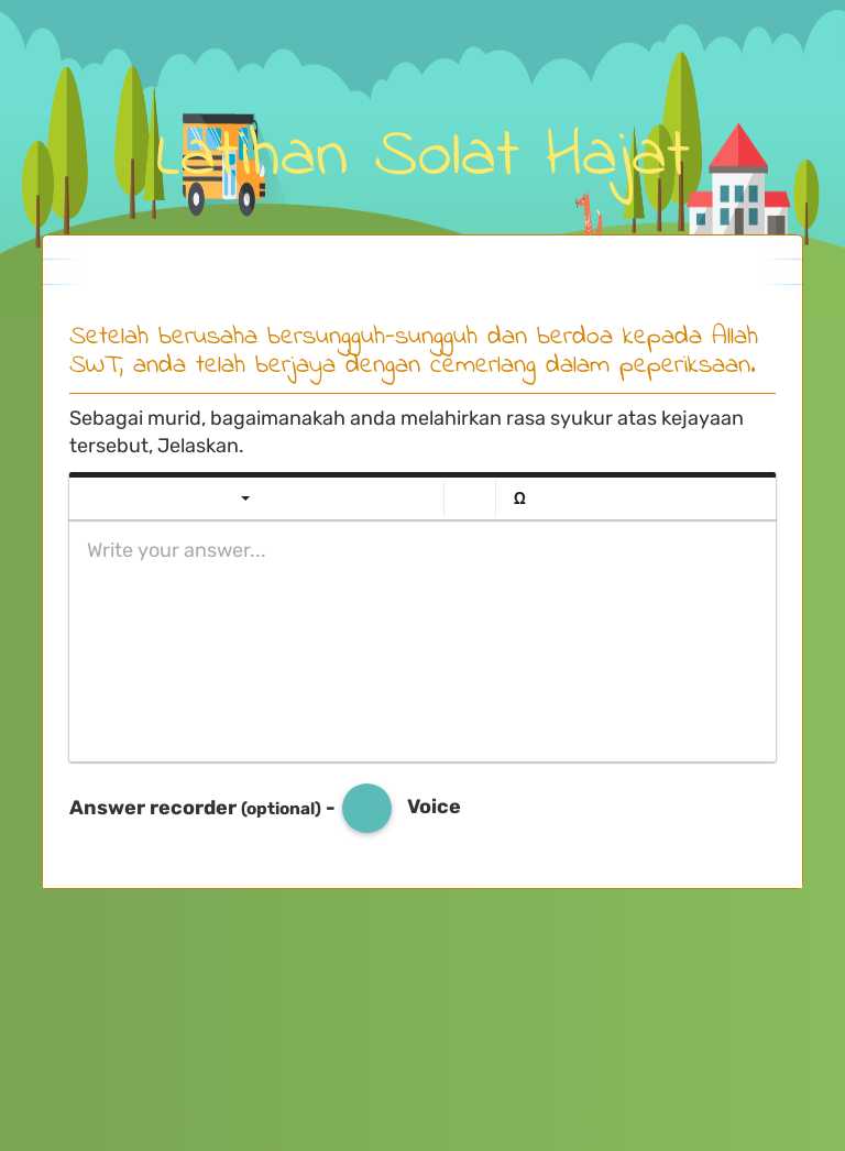 Latihan Solat Hajat worksheet preview image