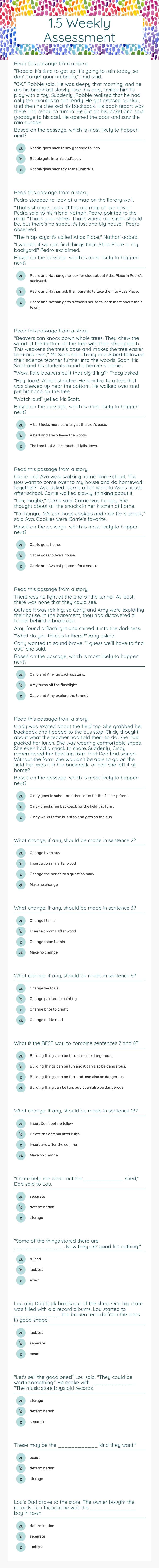 1.5 Weekly Assessment worksheet preview image