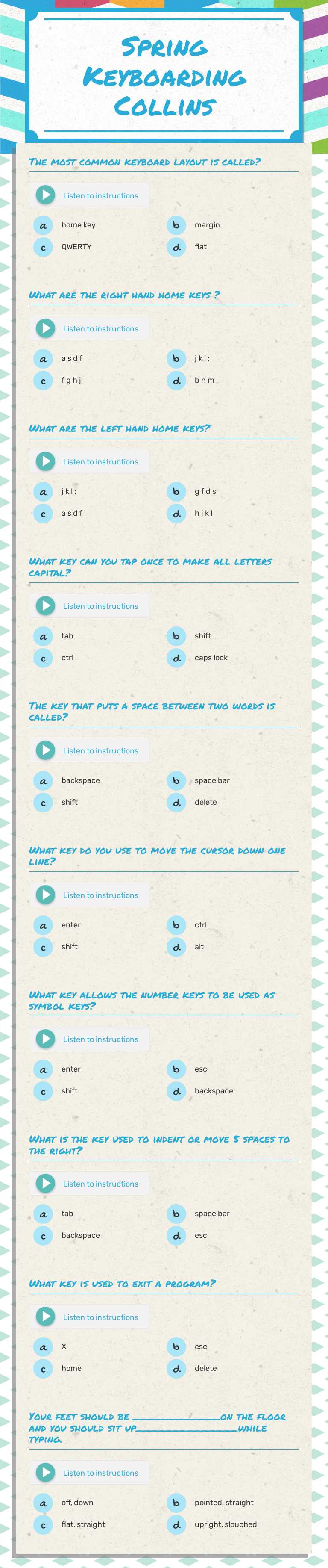 Spring Keyboarding 
Collins worksheet preview image