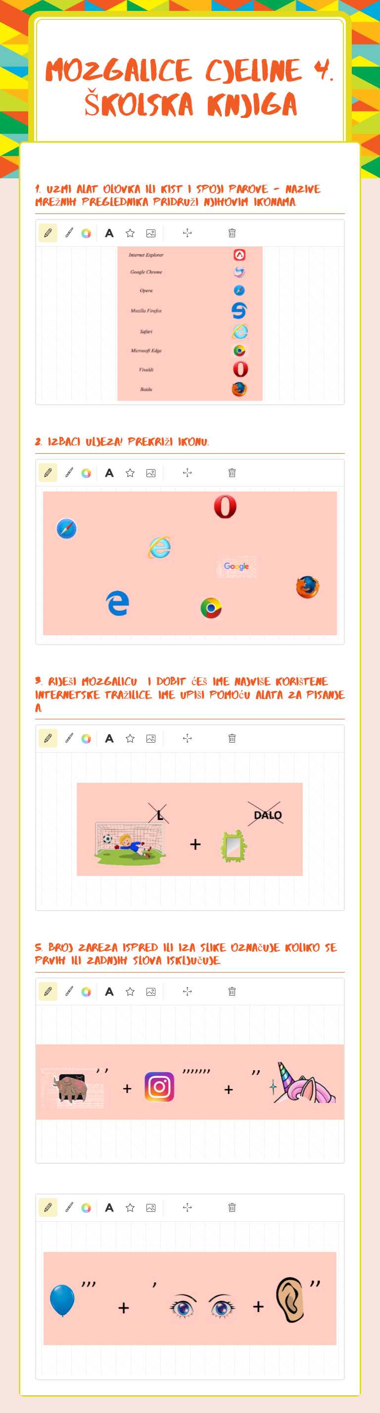 Mozgalice cjeline 4.
školska knjiga Grade 5 worksheet preview