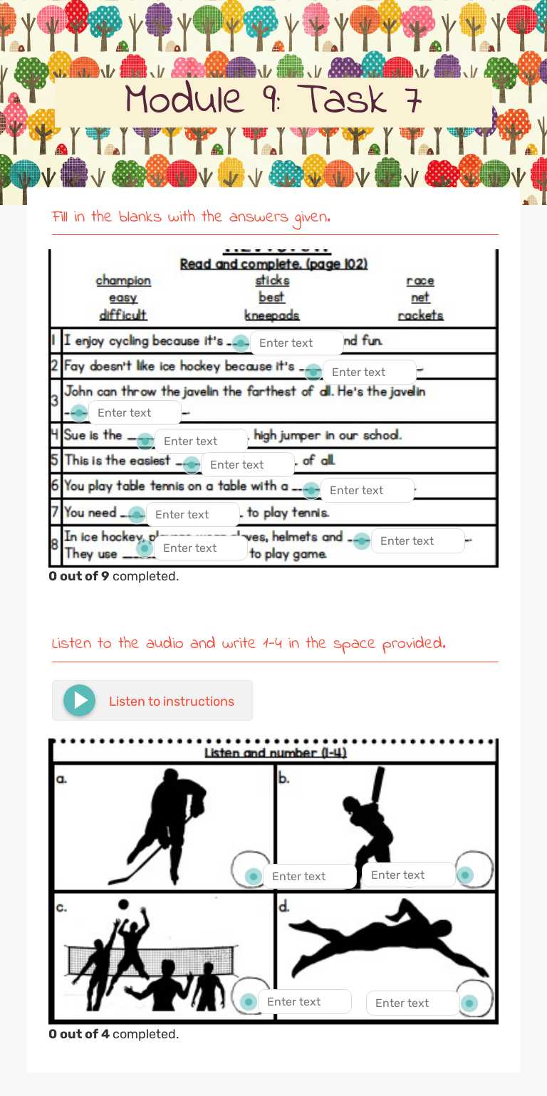 Module 9: Task 7 worksheet preview image
