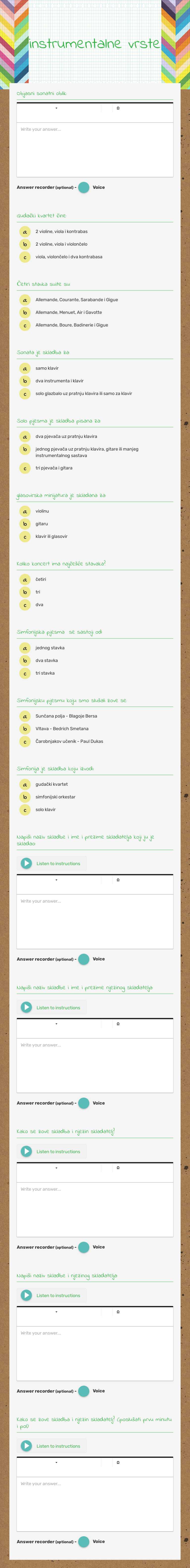 instrumentalne vrste worksheet preview image