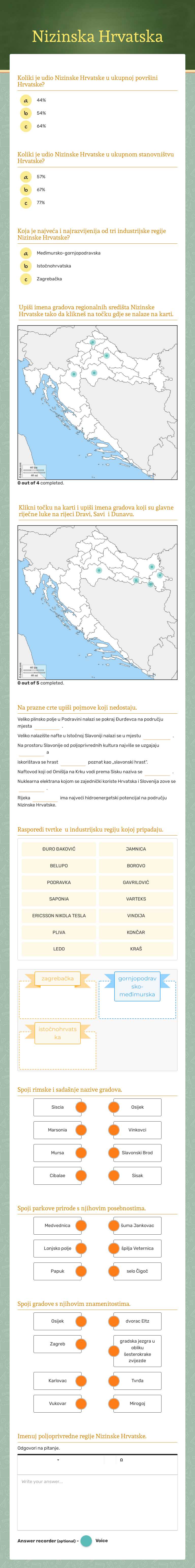 Nizinska  Hrvatska worksheet preview image