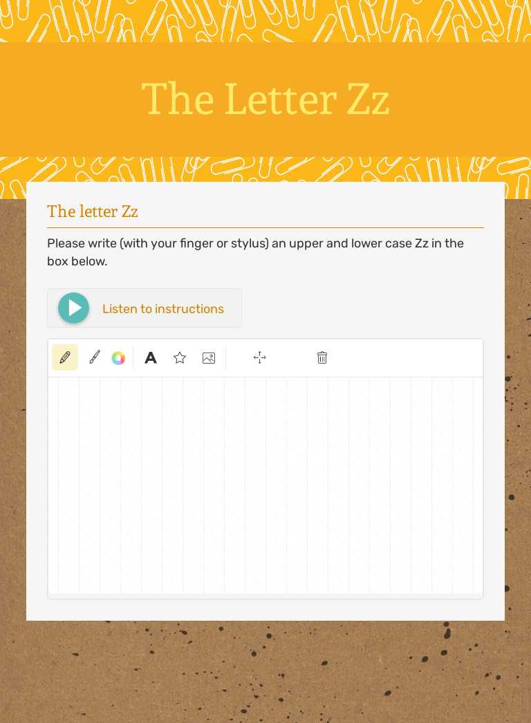 The Letter Zz Preschool worksheet preview