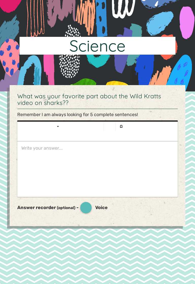 Science worksheet preview image