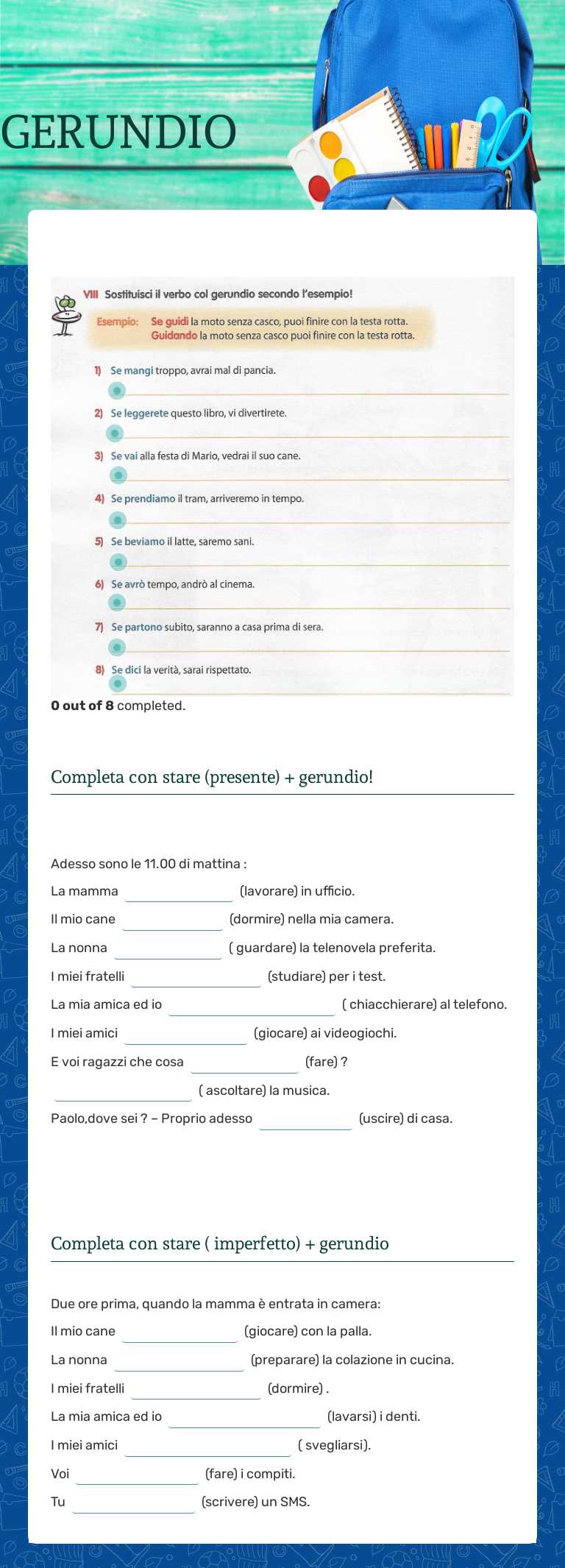 GERUNDIO worksheet preview image