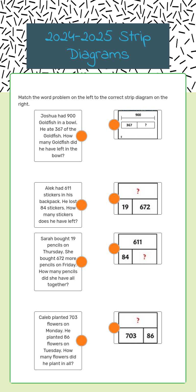 2024-2025 Strip Diagrams Grade 3 worksheet preview