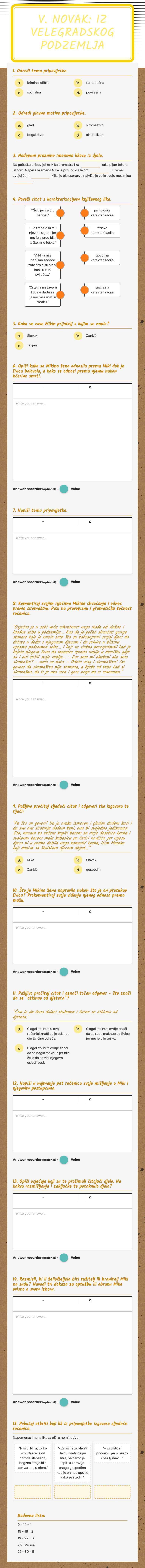 V. NOVAK: IZ VELEGRADSKOG PODZEMLJA worksheet preview image