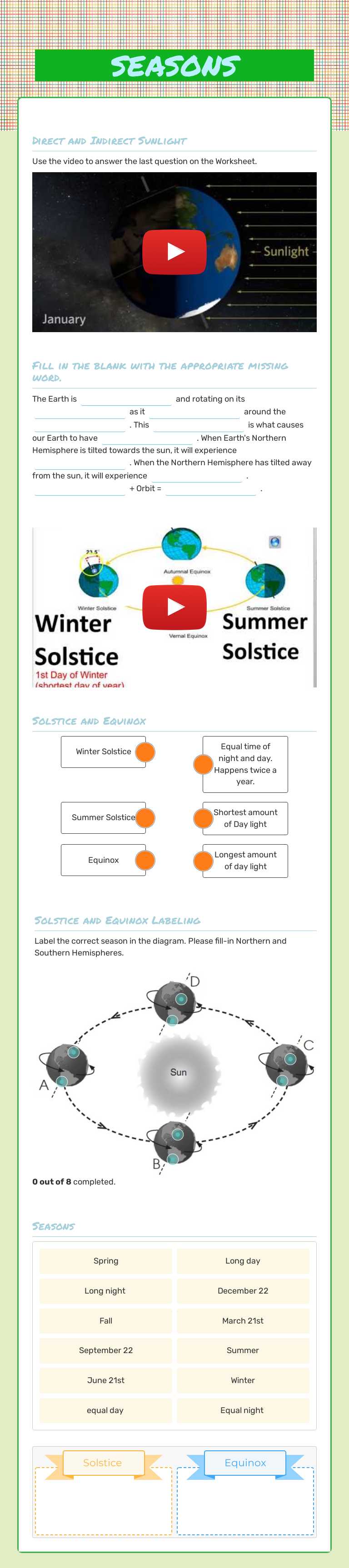 SEASONS worksheet preview image