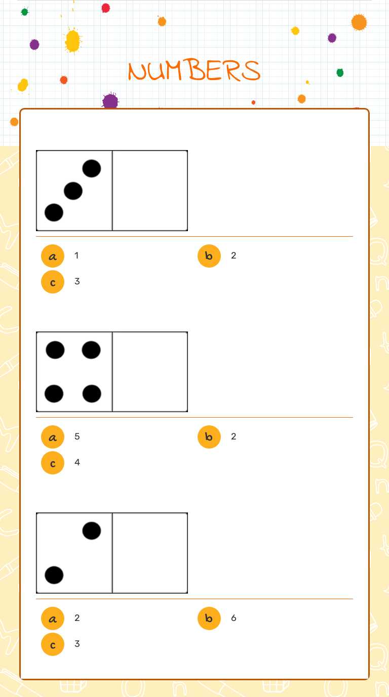 NUMBERS Preschool worksheet preview