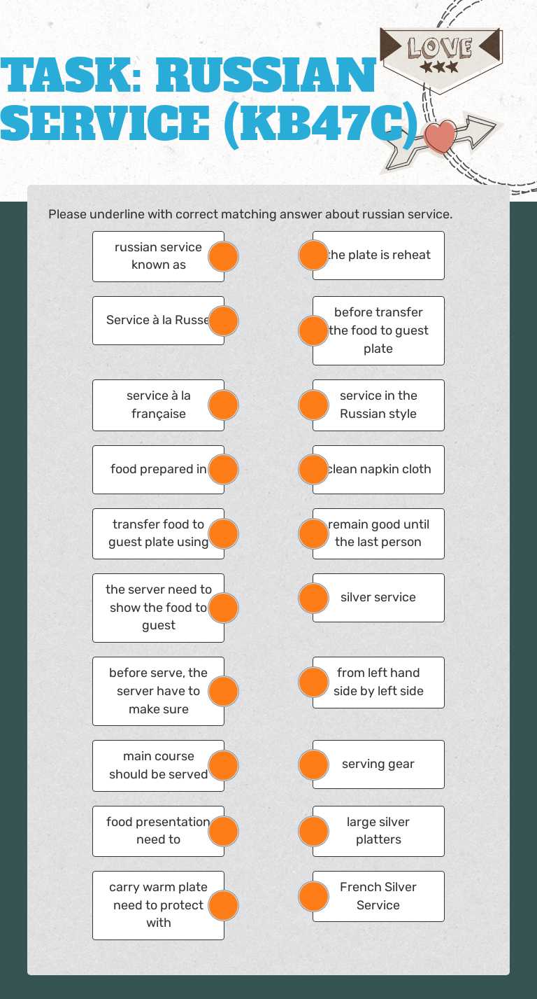 TASK: RUSSIAN SERVICE (KB47C) worksheet preview image