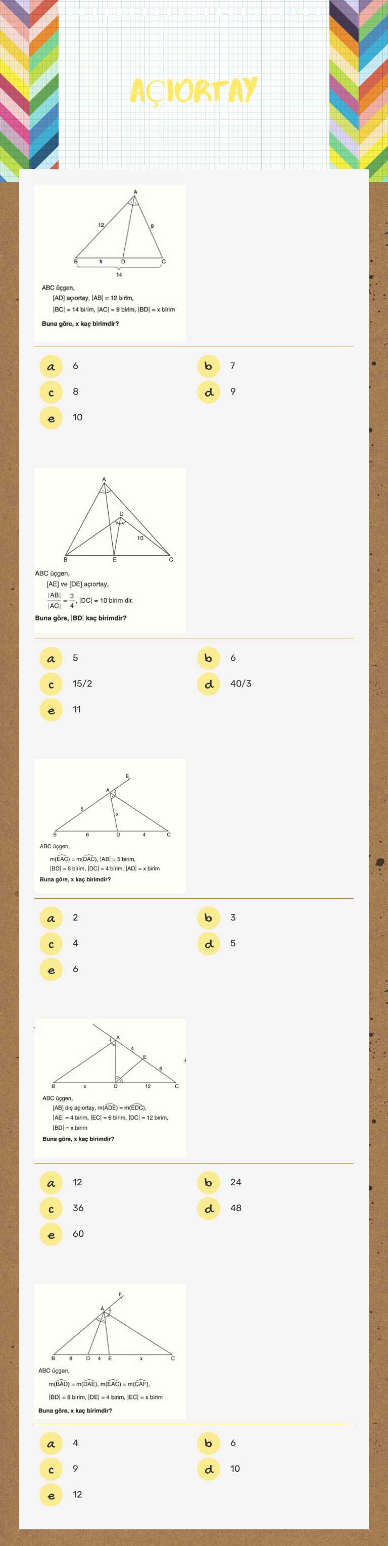 AÇIORTAY worksheet preview image