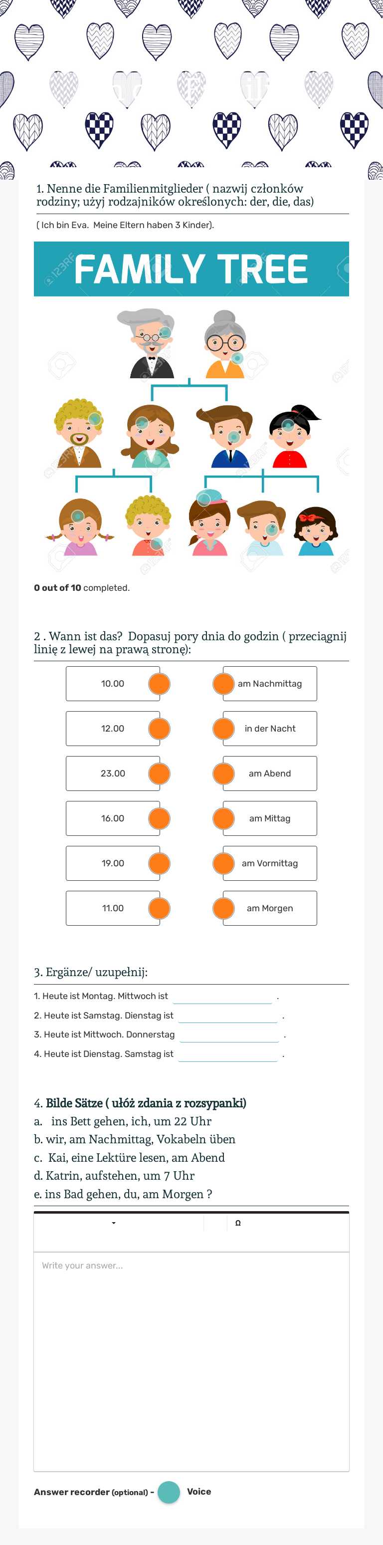 In der Familie worksheet preview image