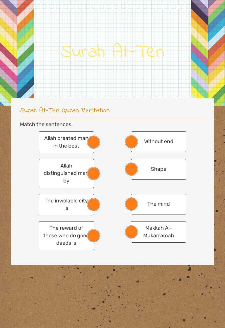 Surah At-Ten Grade 3 worksheet preview