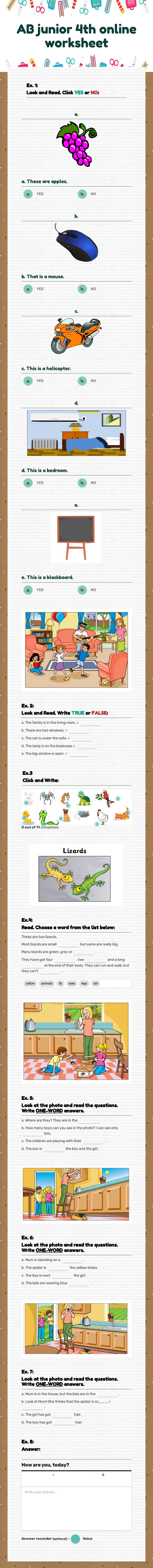 AB junior
4th online worksheet worksheet preview image