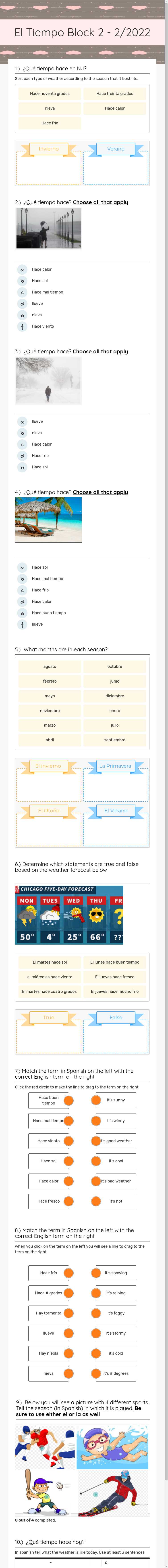 El Tiempo
Block 2 - 2/2022 worksheet preview