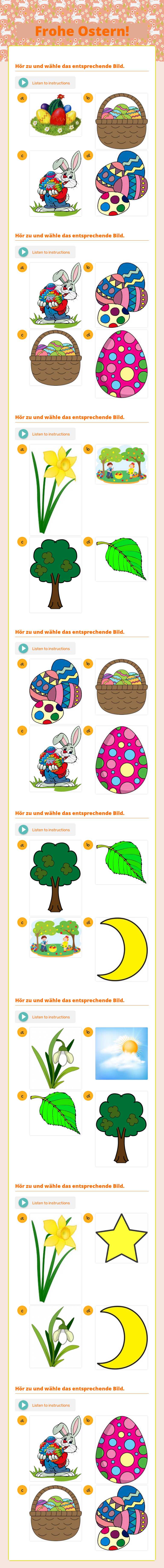 Frohe Ostern! worksheet preview image