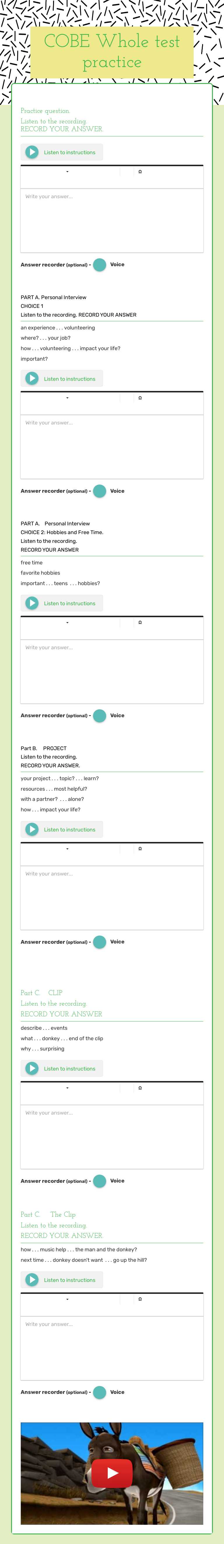 COBE
Whole test practice worksheet preview image