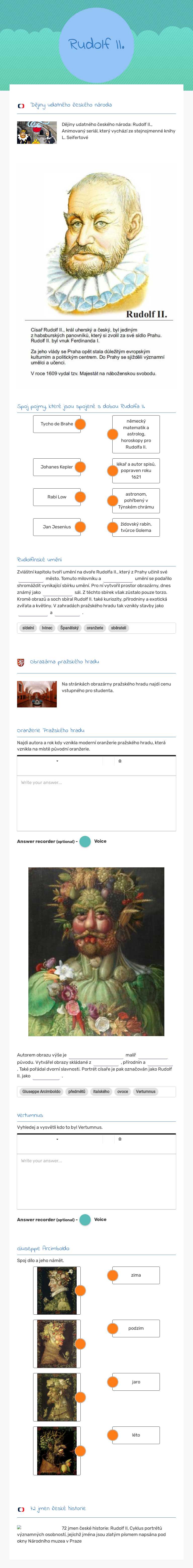 Rudolf II. worksheet preview image