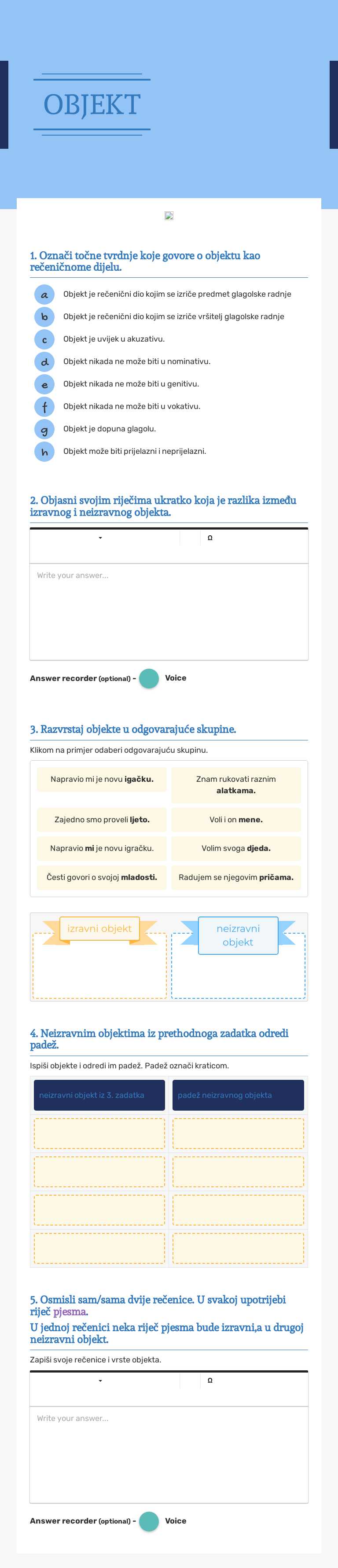 OBJEKT worksheet preview image