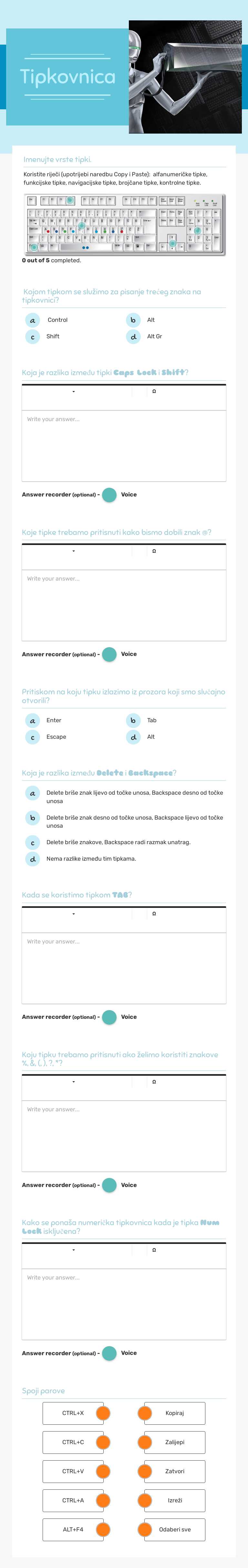 Tipkovnica Other worksheet preview
