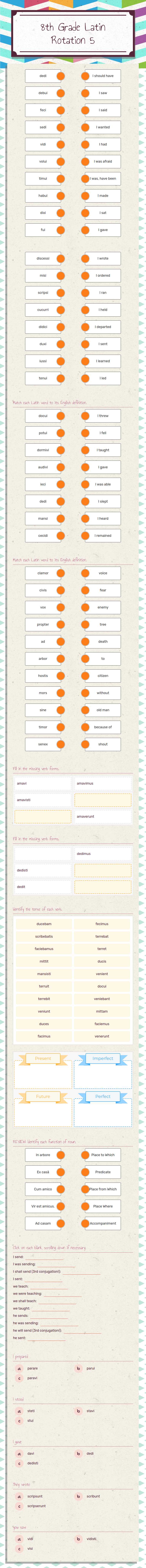 8th Grade Latin
Rotation 5 Grade 8 worksheet preview
