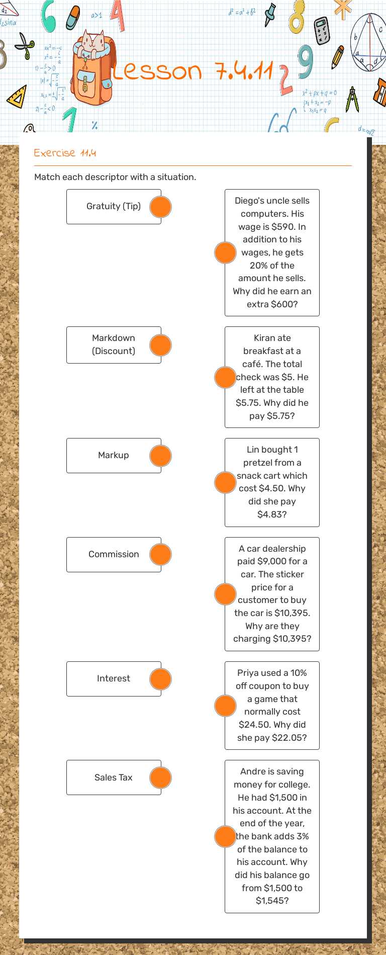 Lesson 7.4.11 worksheet preview image
