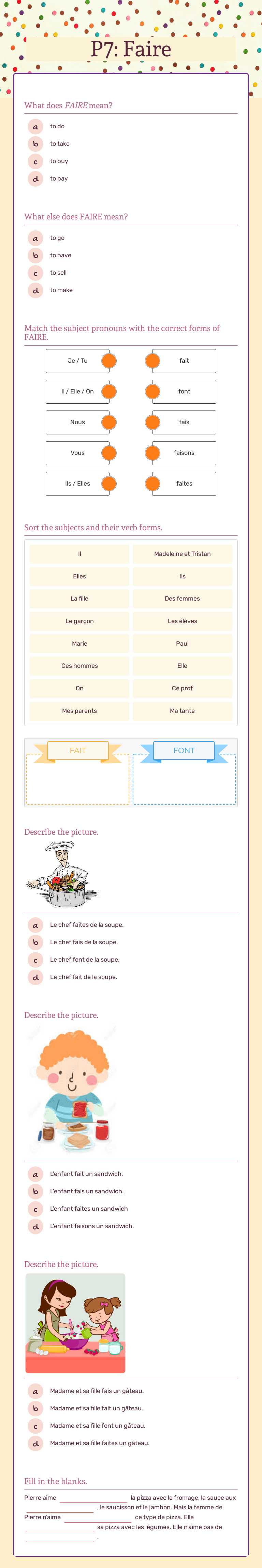 P7: Faire Grade 10 worksheet preview