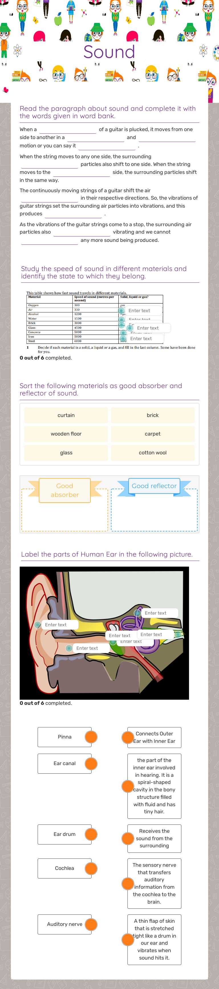 Sound worksheet preview image