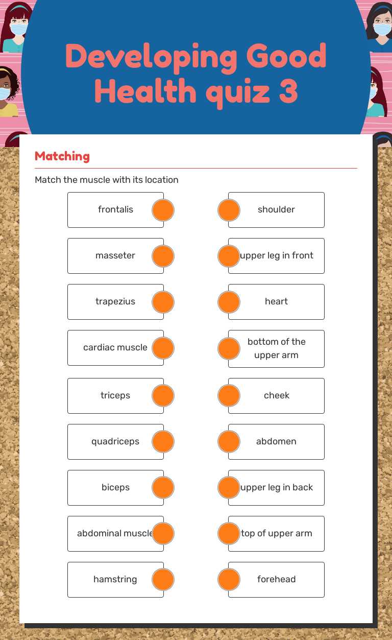 Developing Good Health quiz 3 worksheet preview image