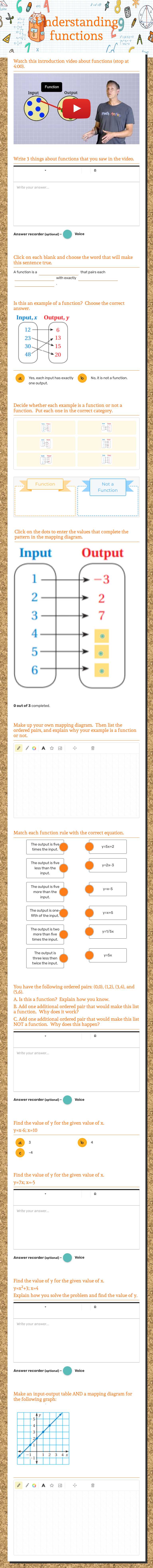 Understanding 
   functions worksheet preview