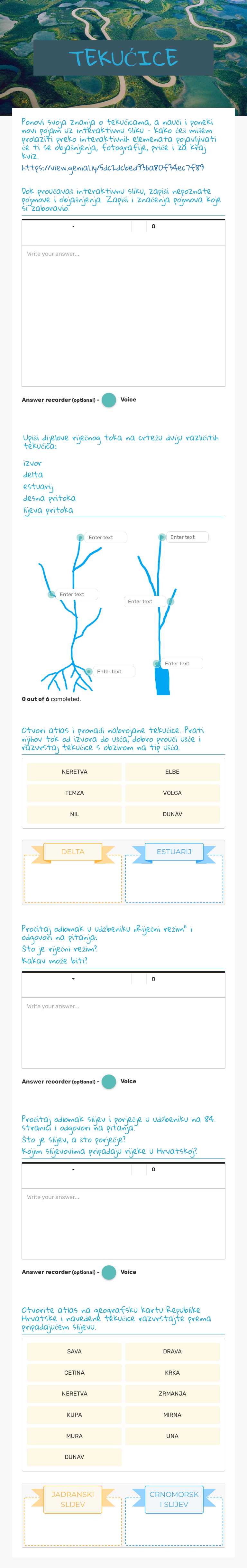TEKUĆICE worksheet preview image