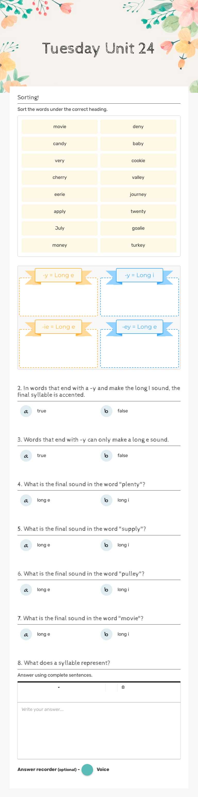 Tuesday
Unit 24 worksheet preview image