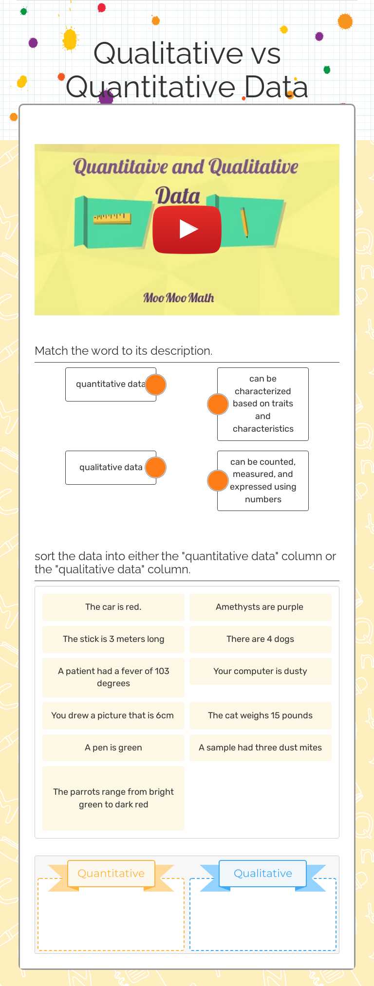 Distinguish between qualitative and quantitative data with fun examples ...