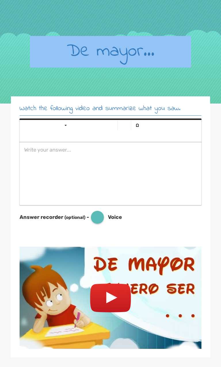 De mayor... worksheet preview image