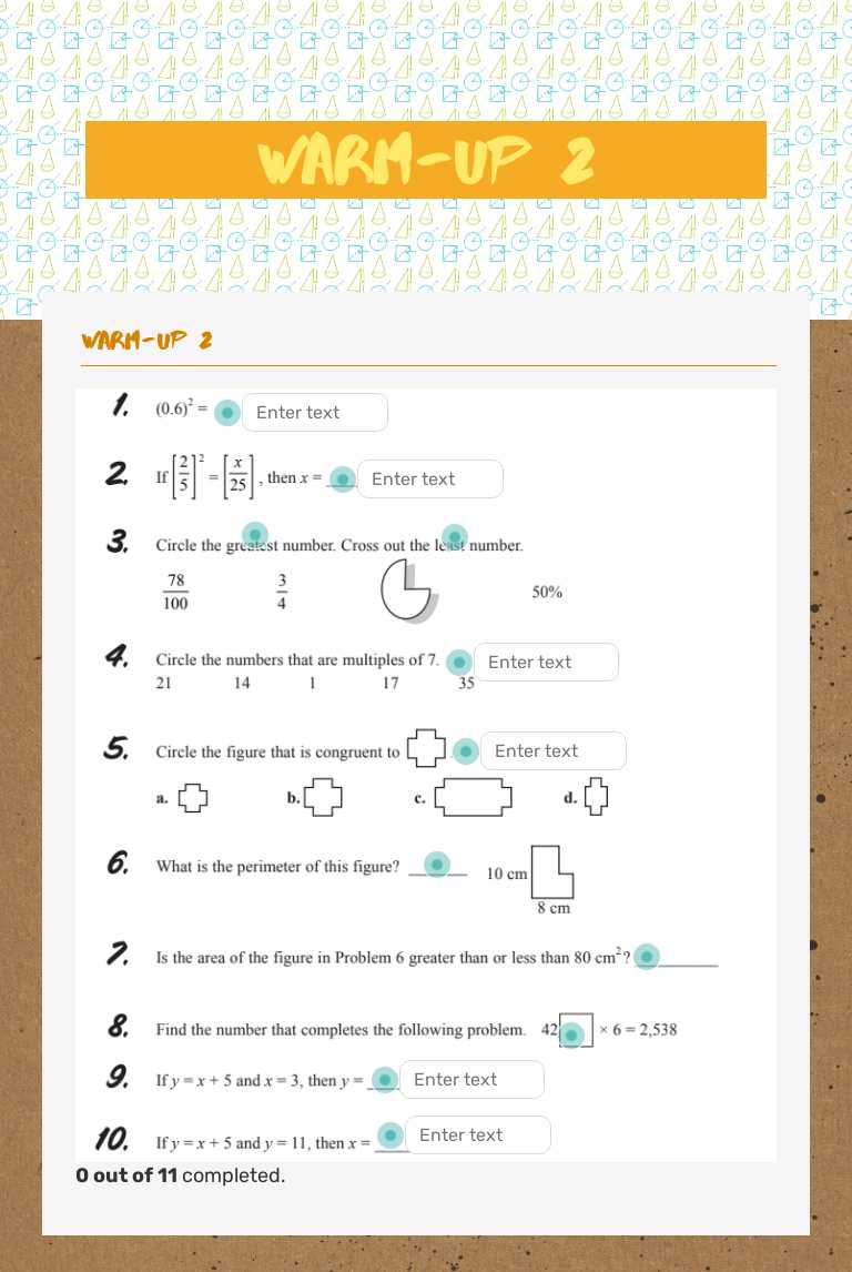 Warm-Up 2 worksheet preview image