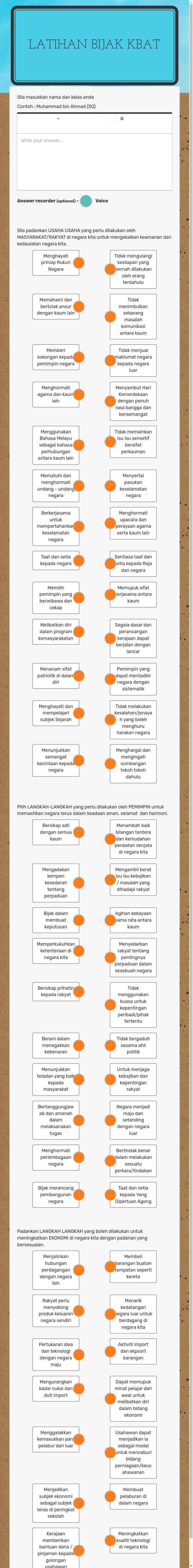 LATIHAN BIJAK KBAT worksheet preview image