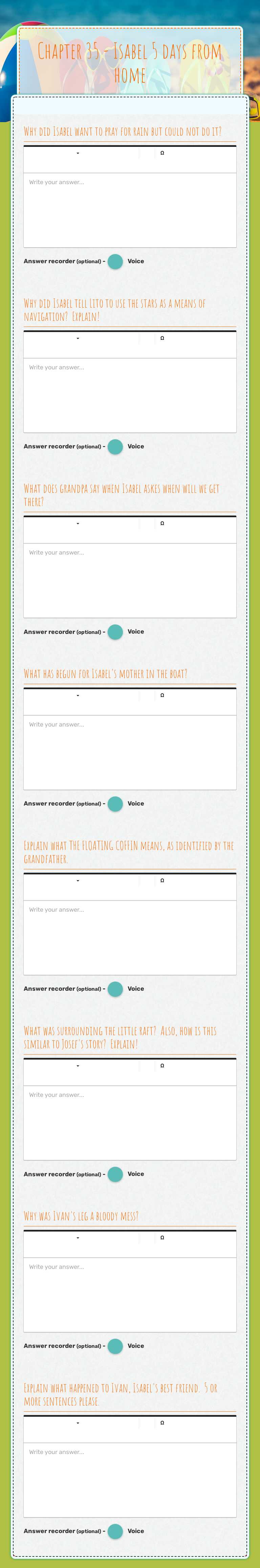 Chapter 35 - Isabel 5 days from home worksheet preview image