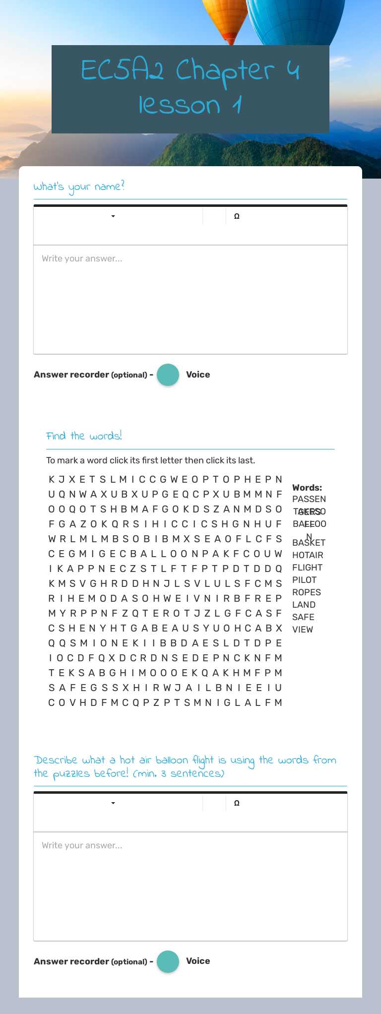 EC5A2 Chapter 4 lesson 1 worksheet preview